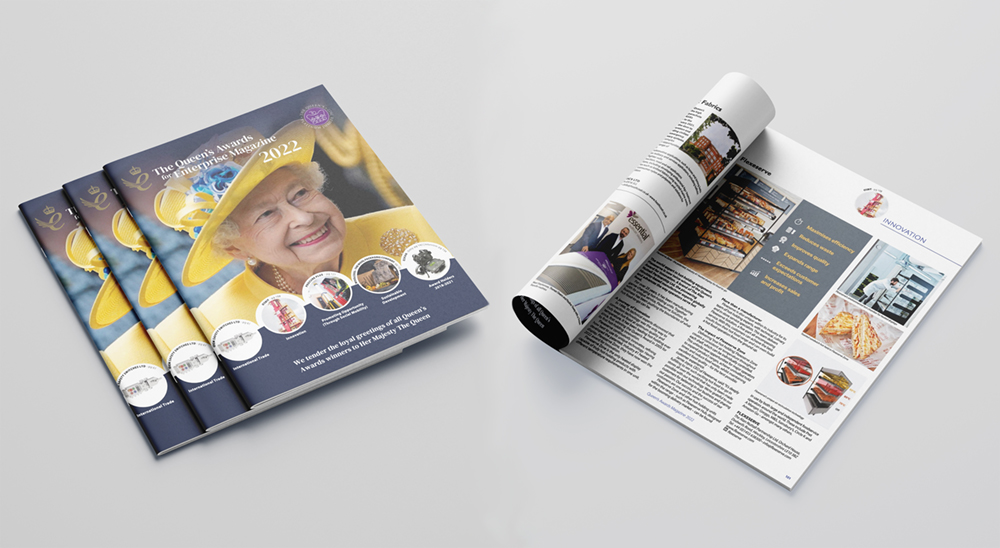 The Queen's Award Magazine featuring Flexeserve Zone as a winner in the Innovation category